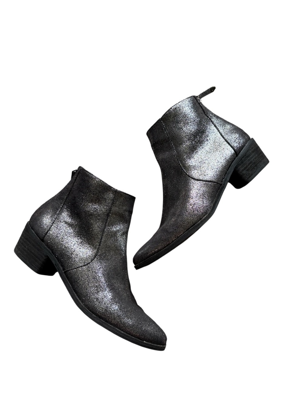 Dolce Vita KAT Silver Shimmer Ankle Boots Size 9M